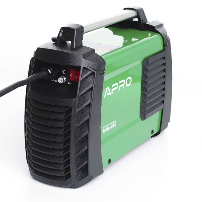 Зварювальний апарат інверторний APRO MMA-160, ел. 5мм, + набір кабелів