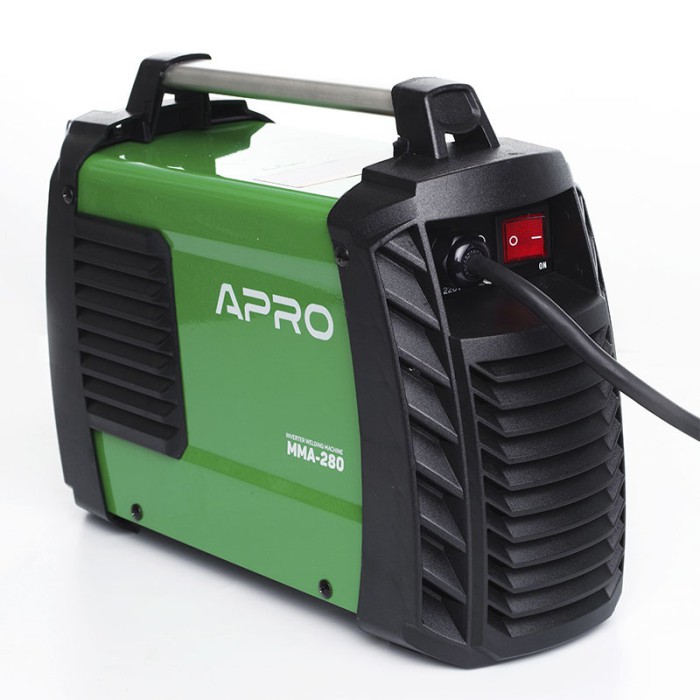 Зварювальний апарат інверторний APRO MMA-160, ел. 5мм, + набір кабелів