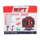 Рівень лазерний MPT MLL1207, PROFI H360+2*V360, 3 лазерні головки GREEN, 0.3 мм/м, 45м, Li-ion, тринога,сумка