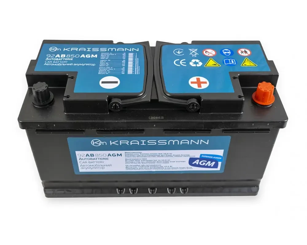 Автомобільний акумулятор KRAISSMANN 92 AB 850 AGM (гарантія 2 роки)