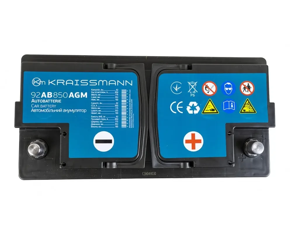 Автомобільний акумулятор KRAISSMANN 92 AB 850 AGM (гарантія 2 роки)