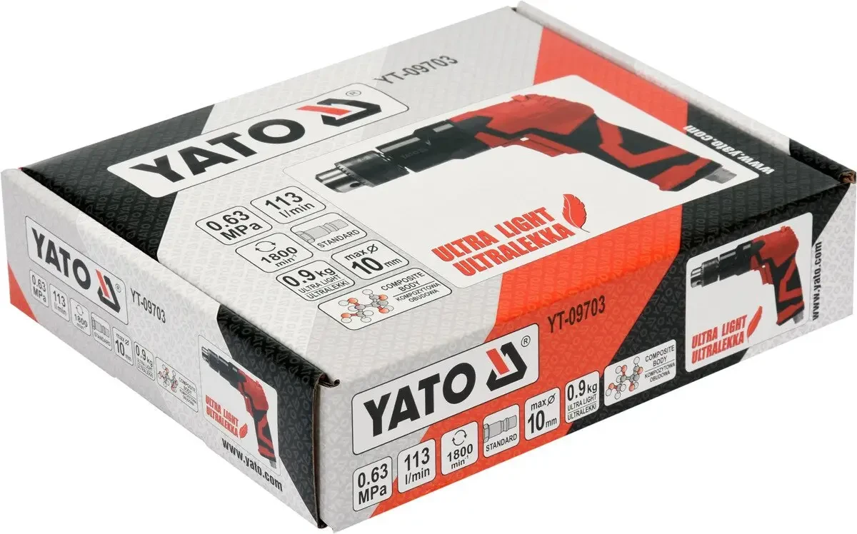 Дриль пневматична YATO YT-09703, 1/4