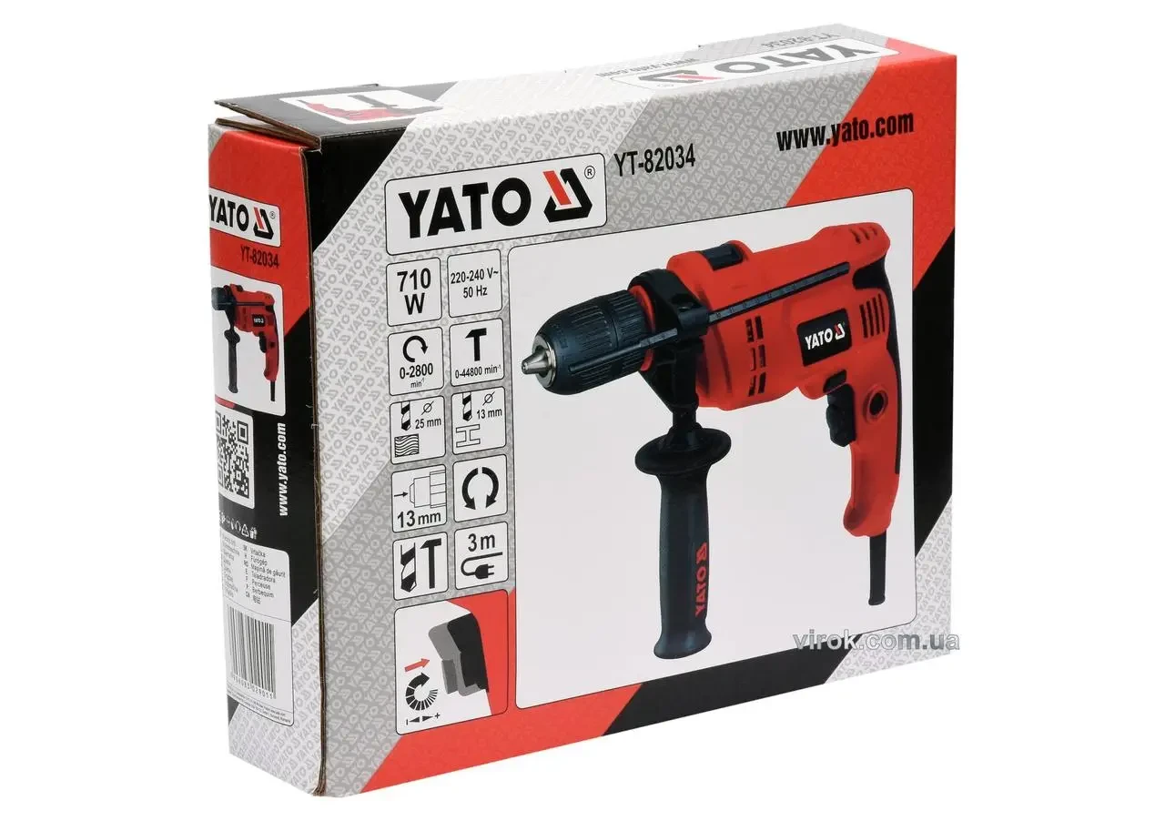 Дриль ударний YATO YT-82034  710 Вт Дриль ударний YATO YT-82034  710 Вт