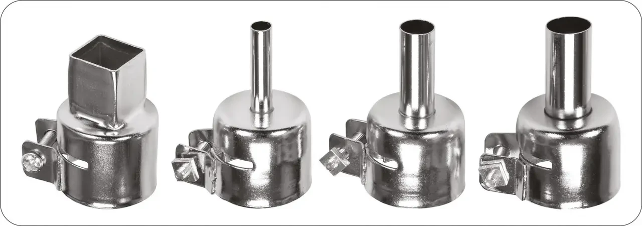 Фен-мережева станція YATO: 750 Вт, t°= 100 - 500°С, повітряний потік - 120 л/хв, LCD табло, 4 форсунки Фен-мережева станція YATO: 750 Вт, t°= 100 - 500°С, повітряний потік - 120 л/хв, LCD табло, 4 форсунки