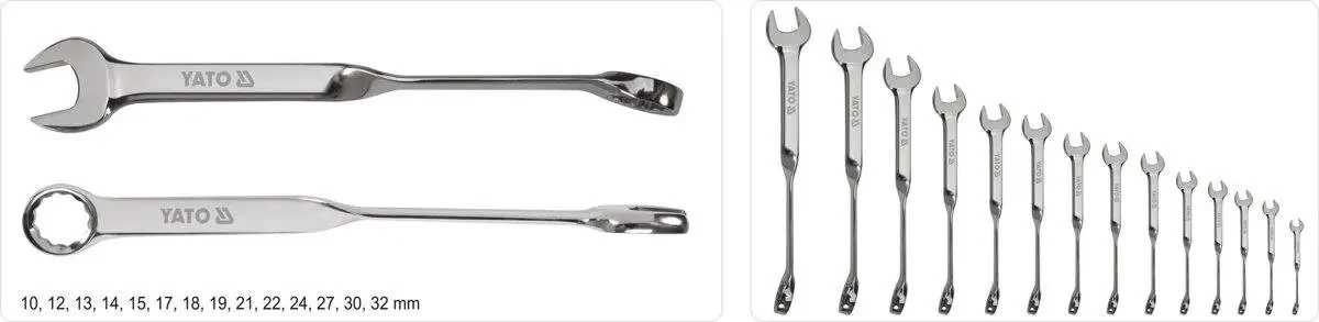 Набір рожково-накидних ключів YATO YT-01865, 10-32 мм шт 14