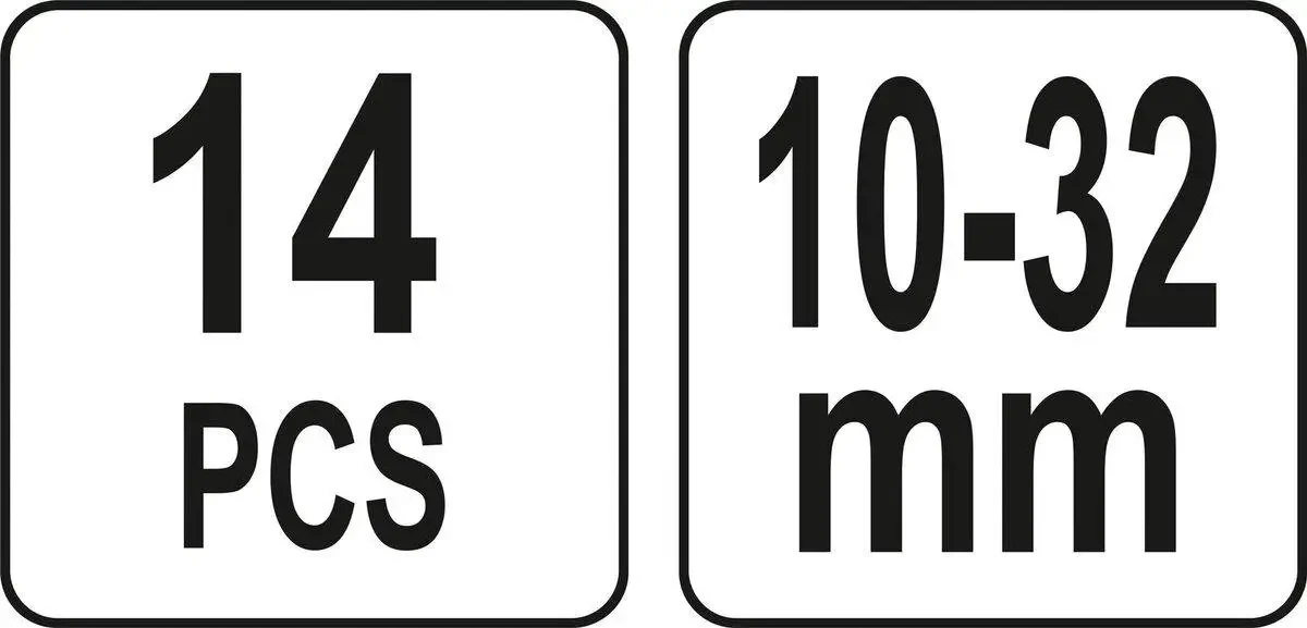 Набір рожково-накидних ключів YATO YT-01865, 10-32 мм шт 14