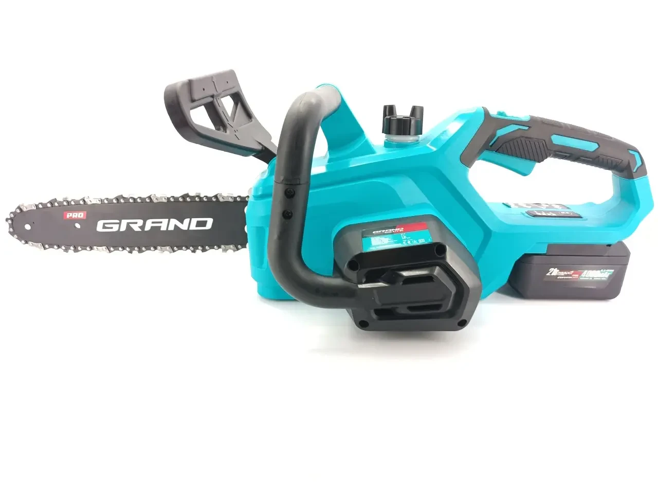 Акумуляторна безщіткова ланцюгова пилка Grand АПЦ-21V BL (шина 305 мм, 2 АКБ, 21 В, 4 А*год)