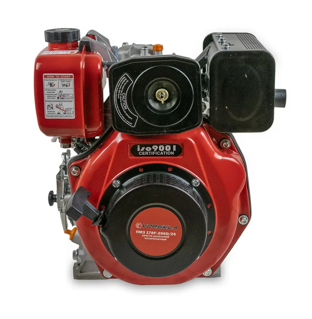 Дизельний двигун VORSKLA ПМЗ 178F-296D/25  (296 см3, діаметр валу 25 мм) Дизельний двигун VORSKLA ПМЗ 178F-296D/25  (296 см3, діаметр валу 25 мм)