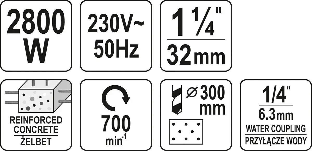 Машина для свердління зі штативом мережева YATO YT-81983: 2800 Вт, 700 об/хв, відчини Ø ≤ 300 мм Машина для свердління зі штативом мережева YATO YT-81983: 2800 Вт, 700 об/хв, відчини Ø ≤ 300 мм