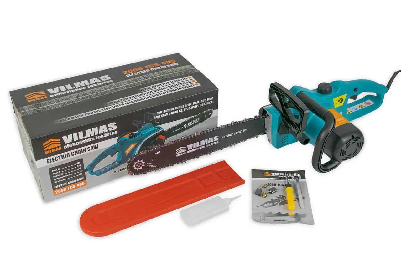 Пила цепная электрическая VILMAS 2600-ECS-405 (шина 405 мм, 1600 Вт)