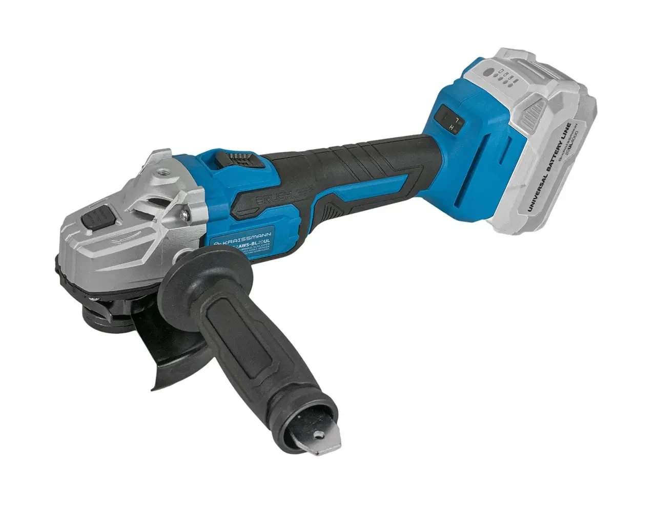 Кутова шліфмашина акумуляторна KRAISSMANN 1252 AWS-BL 20UL (без АКБ та ЗП) Кутова шліфмашина акумуляторна KRAISSMANN 1252 AWS-BL 20UL (без АКБ та ЗП)