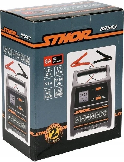 Зарядное устройство для аккумуляторов 6-12 В STHOR 82543