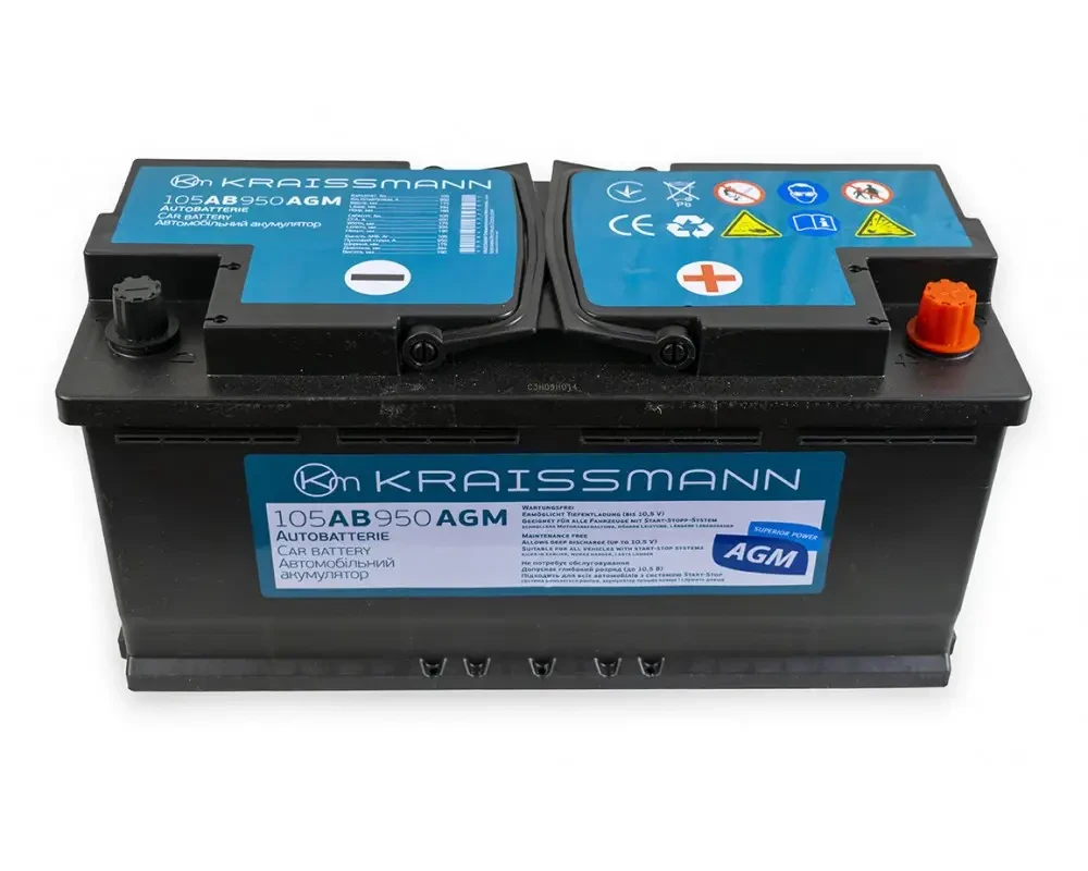 Автомобільний акумулятор KRAISSMANN 105 AB 950 AGM (гарантія 2 роки)