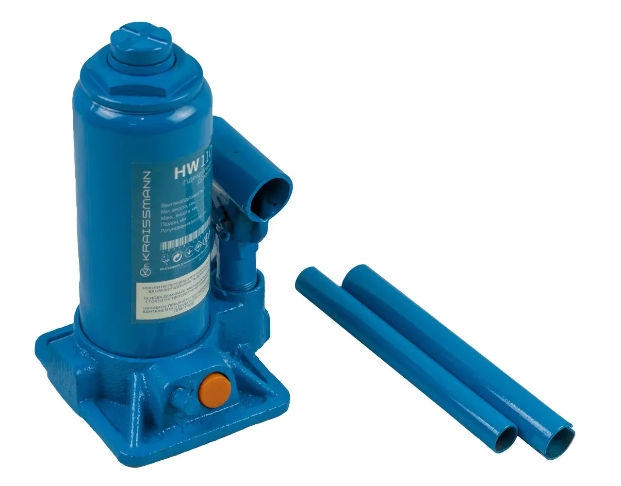 Гідравлічний пляшковий домкрат KRAISSMANN 2 HW 90 (2 т, 158-308 мм, кейс)
