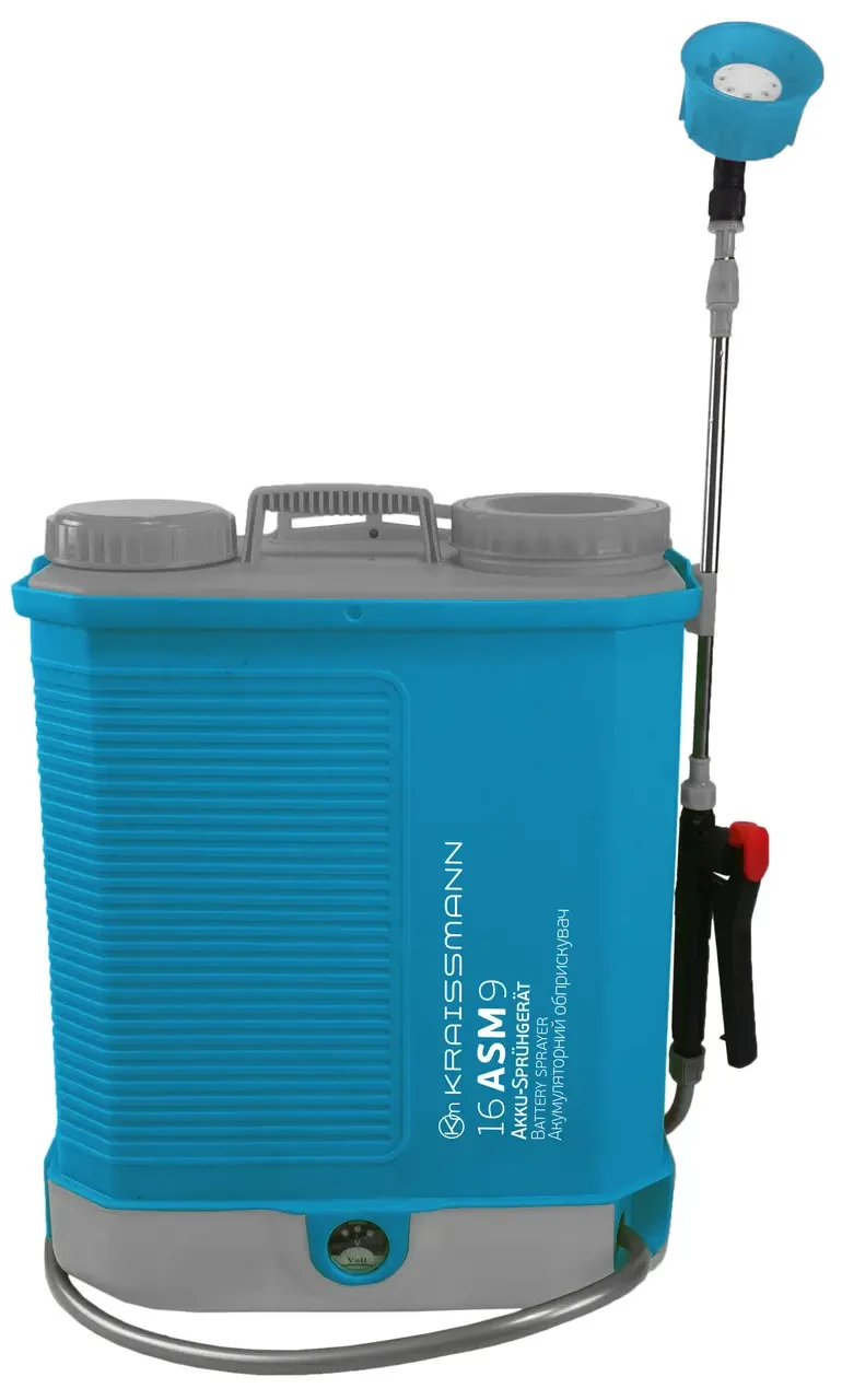 Опрыскиватель аккумуляторный KRAISSMANN 16 ASM 9 (16 л, 9 А*ч, встроенный миксер)
