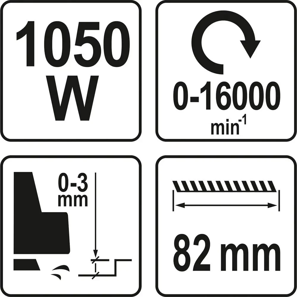 Рубанок мережевий YATO YT-82140  1050 Вт