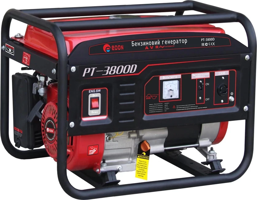 Генератор бензиновий Edon PT-3800D (3/2,8 кВт)