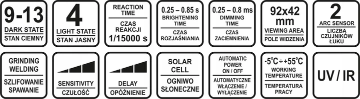 Маска зварювальника POWERUP з самозатемнювальним скло-фільтром 110 х 90 мм STHOR 74480 Маска зварювальника POWERUP з самозатемнювальним скло-фільтром 110 х 90 мм STHOR 74480