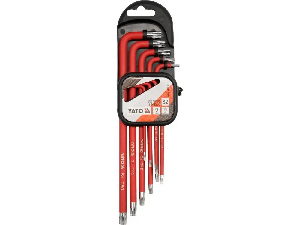 Набір ключів Torx Г-образних YATO YT-0563, Т10-Т50 9 шт
