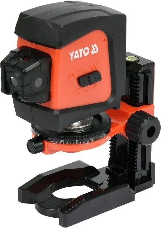 Нівелір лазерний лінійно-точковий стяжка YATO YT-30427, дальність - 20 м, точність- ±1.5 мм / 5 м
