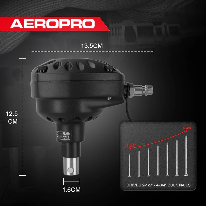 Гвоздезабиватель пневматический (до 120 мм, магнитный наконечник) AEROPRO MSN120