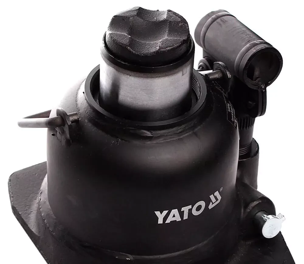 Домкрат гідравлічний пляшковий з подвійним штоком YATO YT-1713, 10 т 125-215 мм