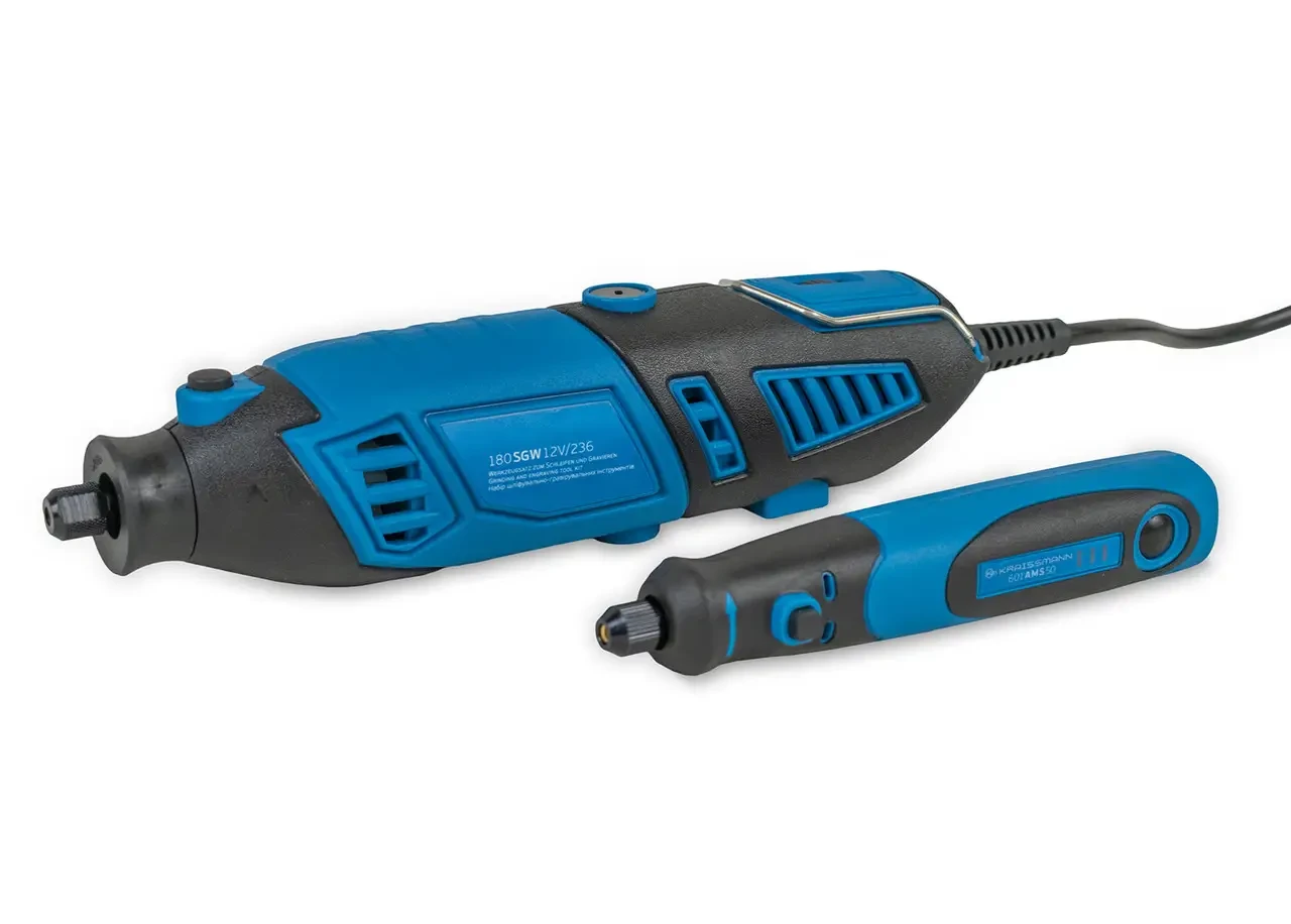 Гравер KRAISSMANN 180 SGW 236A (2 гравери в комплекті, 236 насадок, кейс)