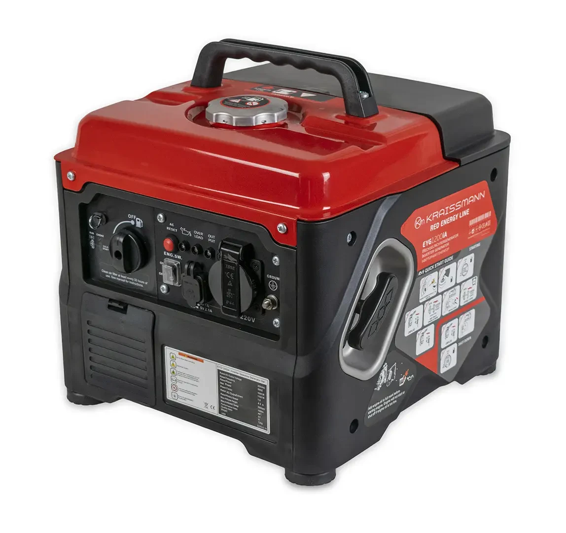 Инверторный бензиновый генератор KRAISSMANN EYG1200iA RED ENERGY LINE