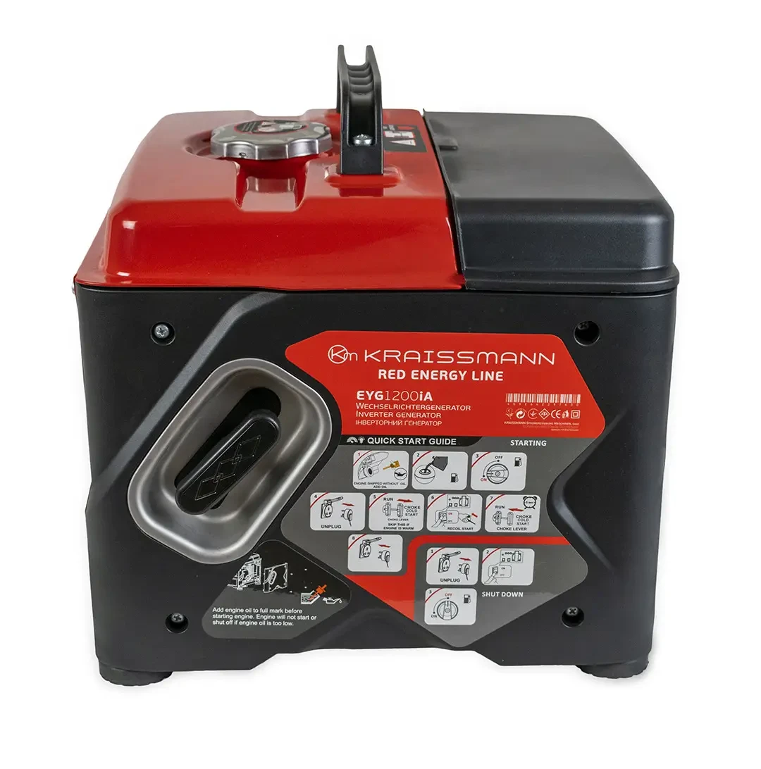 Инверторный бензиновый генератор KRAISSMANN EYG1200iA RED ENERGY LINE