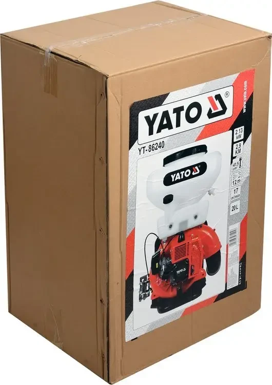 Обприскувач бензиновий YATO YT-86240: 2,13 кВт, бачок - 20 л, продуктивність - 17 л/хв