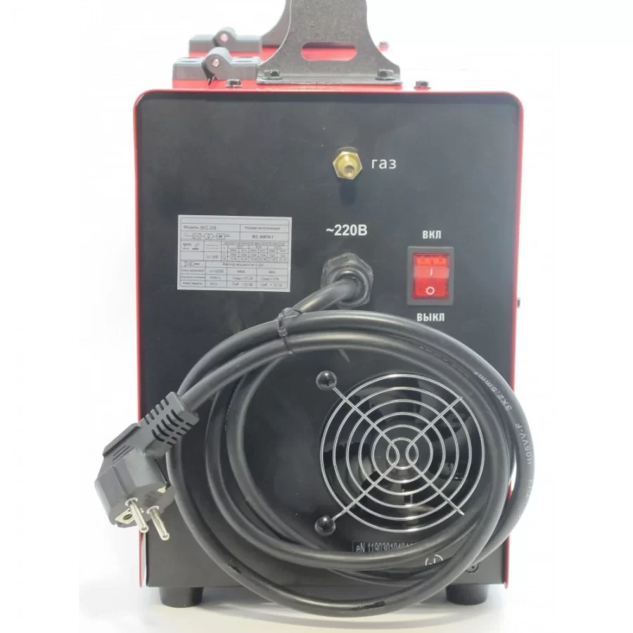 Сварочный полуавтомат Edon MIG-308 2 в 1 MIG-308, 6.4 кВт, КПД 85%, сварочный ток 20-300 А, электрод