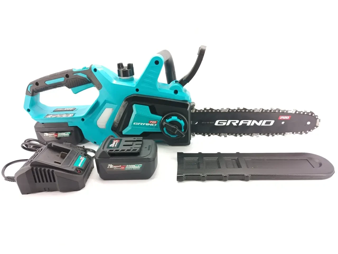 Акумуляторна безщіткова ланцюгова пилка Grand АПЦ-21V BL (шина 305 мм, 2 АКБ, 21 В, 4 А*год)