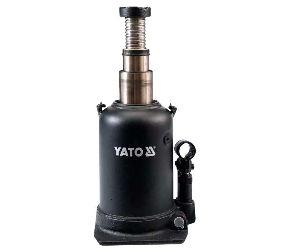 Домкрат гідравлічний пляшковий з подвійним штоком YATO YT-1715, 12 т 235-590 мм