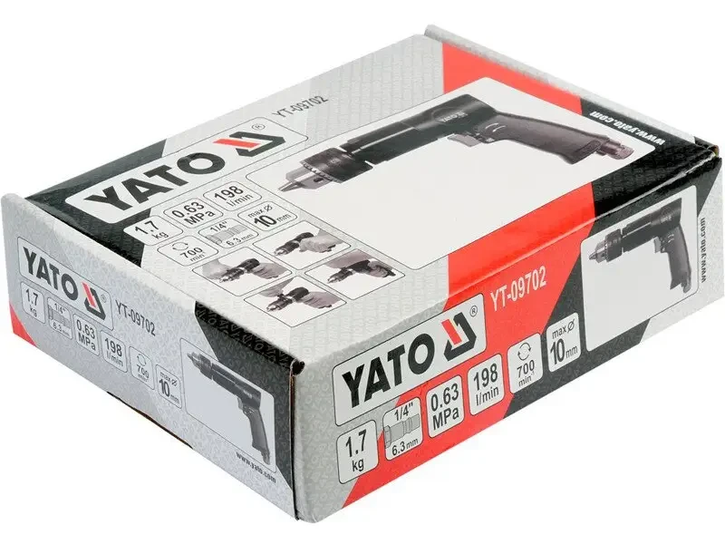 Дрель пневматическая YATO YT-09702, 1/4