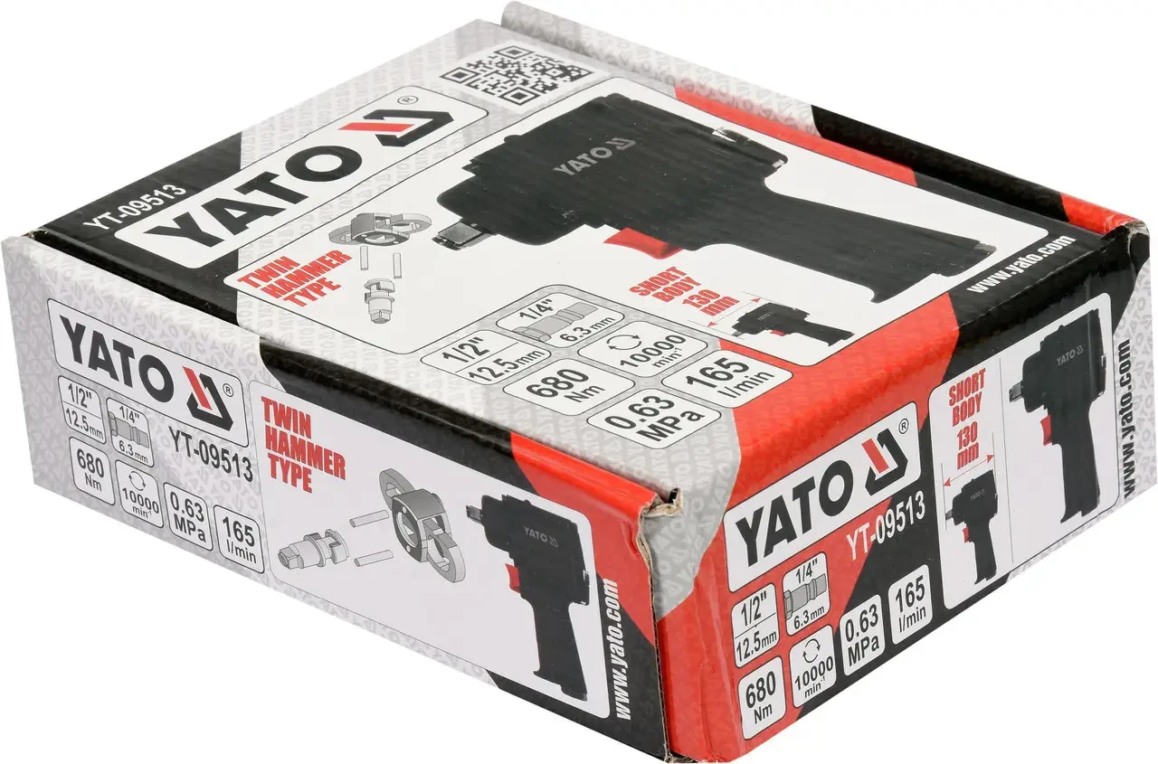 Гайковерт міні пневматичний ударний YATO YT-09513   1/2
