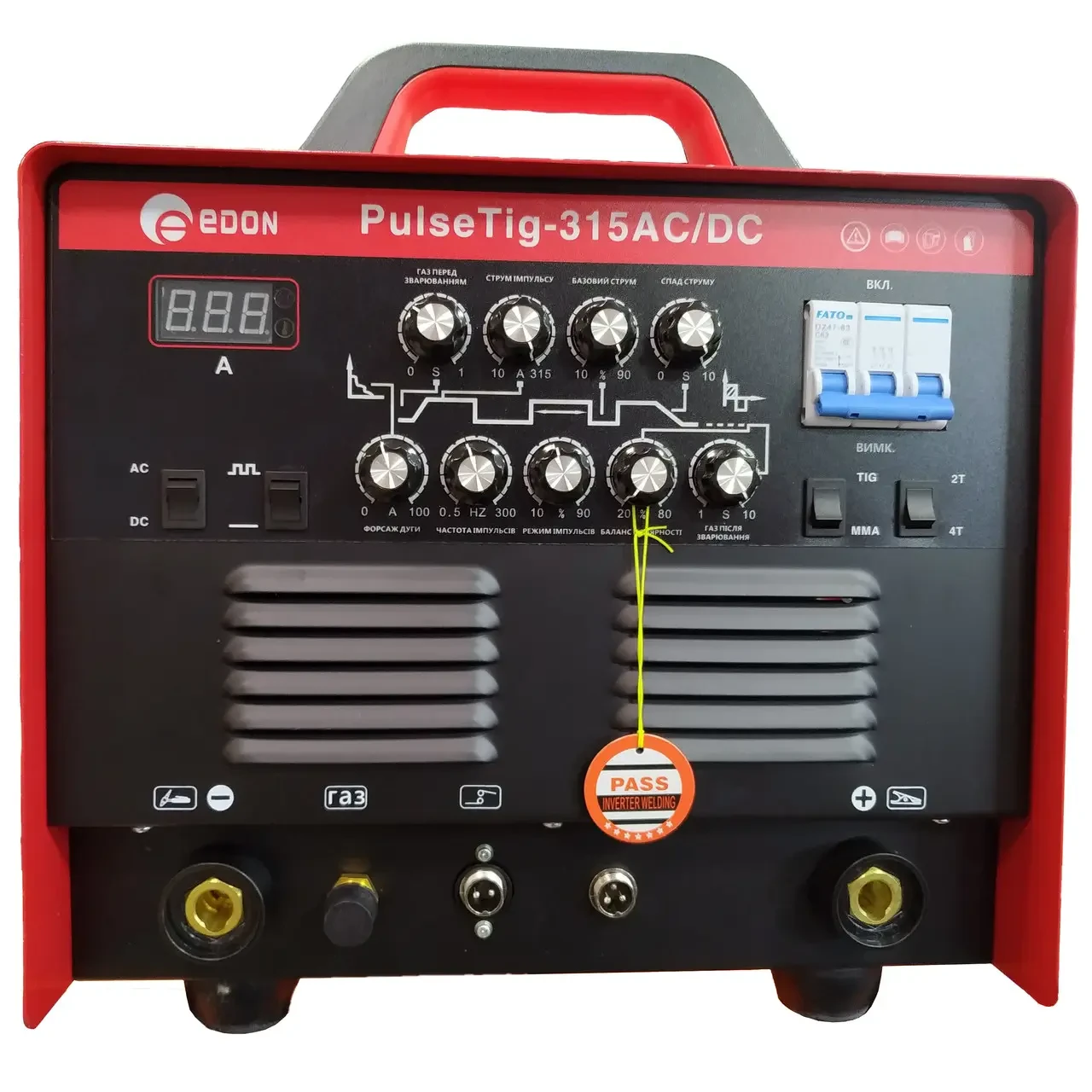 Інверторний аргонно-дуговий зварювальний апарат EDON PULSE TIG-315 AC/DC