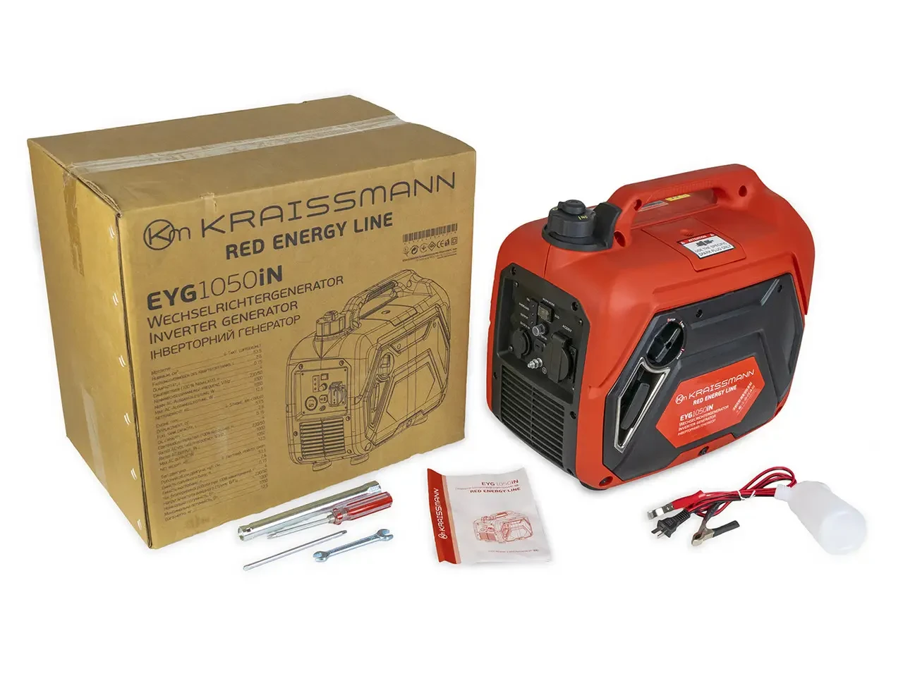 Інверторний бензиновий генератор KRAISSMANN EYG1050iN RED ENERGY LINE