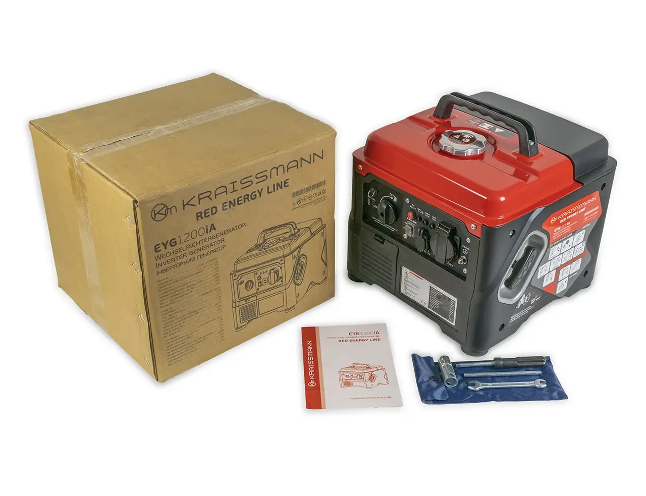 Інверторний бензиновий генератор KRAISSMANN EYG1200iA RED ENERGY LINE