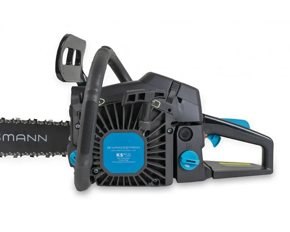 Пила ланцюгова бензинова KRAISSMANN KS'58, 2200 Вт, 3 л. с., 58 см3, шина 450 мм, легкий старт, праймер