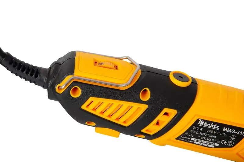 Пряма шліфувальна машина (гравер) Machtz MMG-310, 310 Вт, 10000-32000 об/хв, кейс, набір насадок, цанга 3.2
