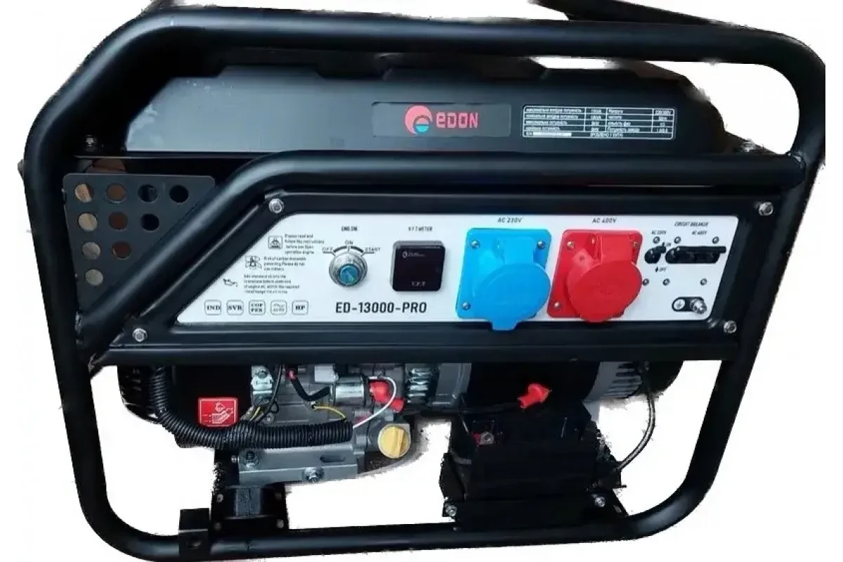 Генератор бензиновий Edon ED-13000 PRO (220/380 В, 10/11 кВт, мідна обмотка)