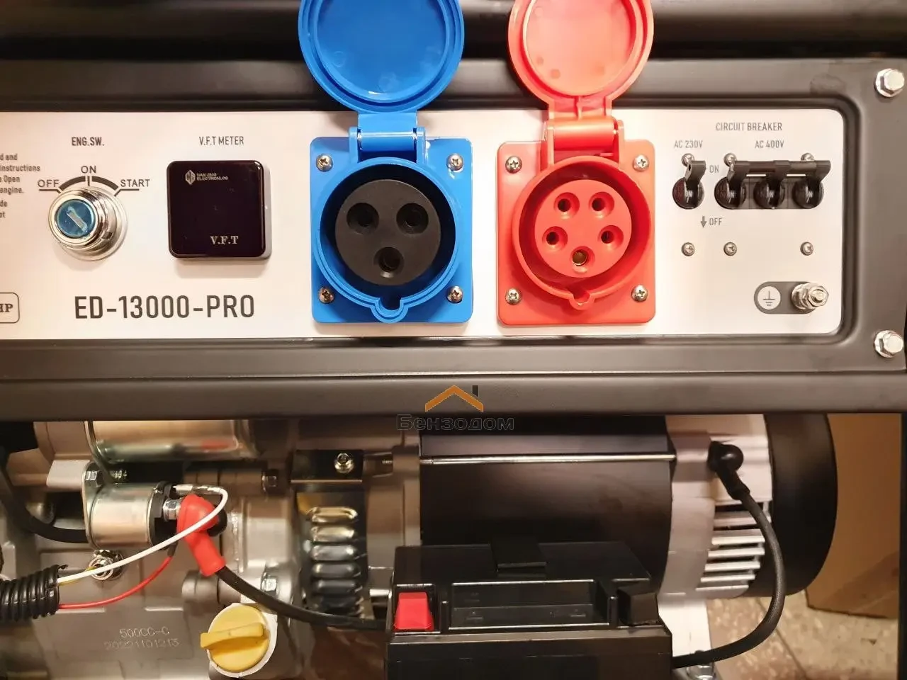 Генератор бензиновий Edon ED-13000 PRO (220/380 В, 10/11 кВт, мідна обмотка)