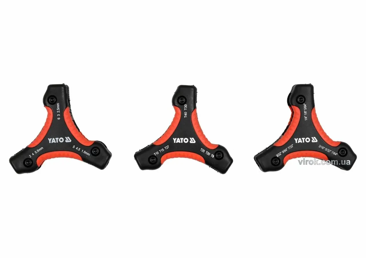 Набір шестигранних ключів YATO YT-05644, HEX H1.5-H6 TORX T9-T40 26 шт.