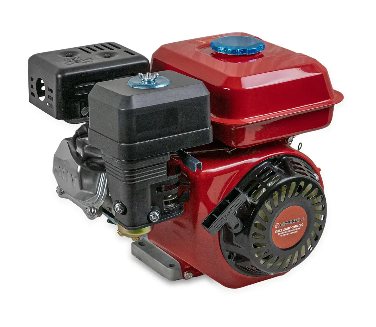 Бензиновый двигатель VORSKLA ПМЗ 168F-196/20 (196 см3, диаметр вала 20 мм)