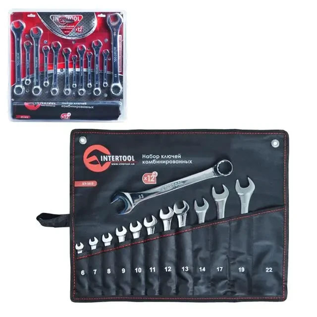 Набір комбінованих ключів INTERTOOL XT-1512 12 шт.