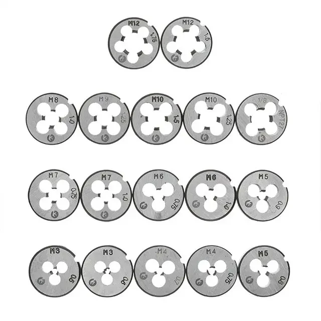 Набір плашок M3-M12 і мітчиків M3-M12, 40ед. INTERTOOL SD-8040