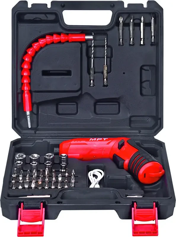 Викрутка акумуляторна поворотна MPT MCSD4006.3, 4V, Li-ion,1.5 Ач, 250 об/хв,3.5 Нм, реверс,USB, кейс
