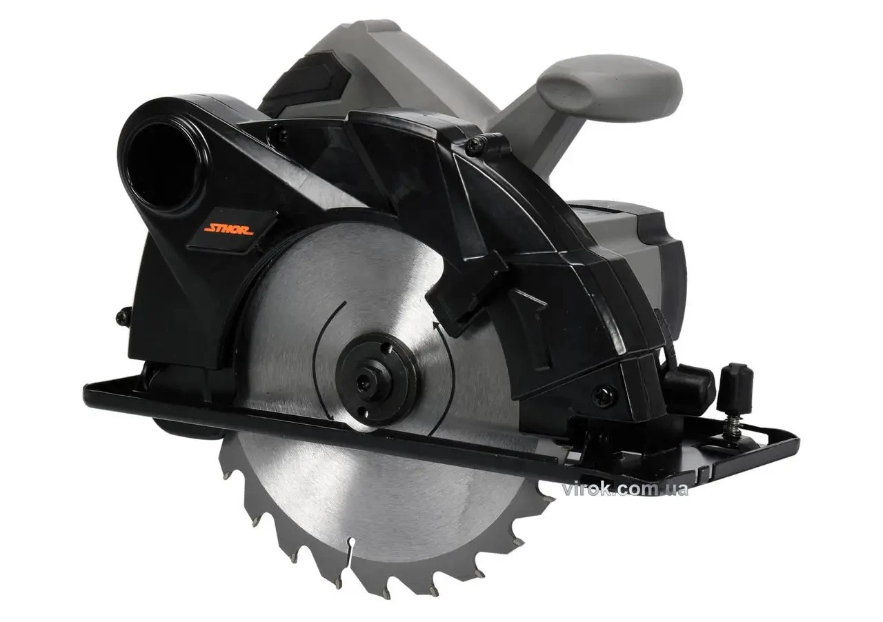 Пила дискова мережева STHOR : P= 1200 Вт, Ø= 160/20 мм, глибина різу- 52 мм, 4800 об/хв [4]