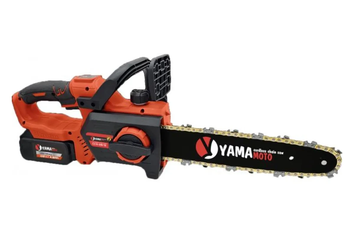 Акумуляторна безщіткова ланцюгова пилка Yamamoto CCS-20/12 (шина 305 мм, 2 АКБ, 20 В, 4 А*год)